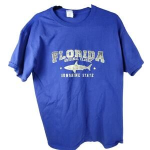 Florida Sunshine State Gildan Ultra Cotton Blue & Gray T-Shirt Men's Size L